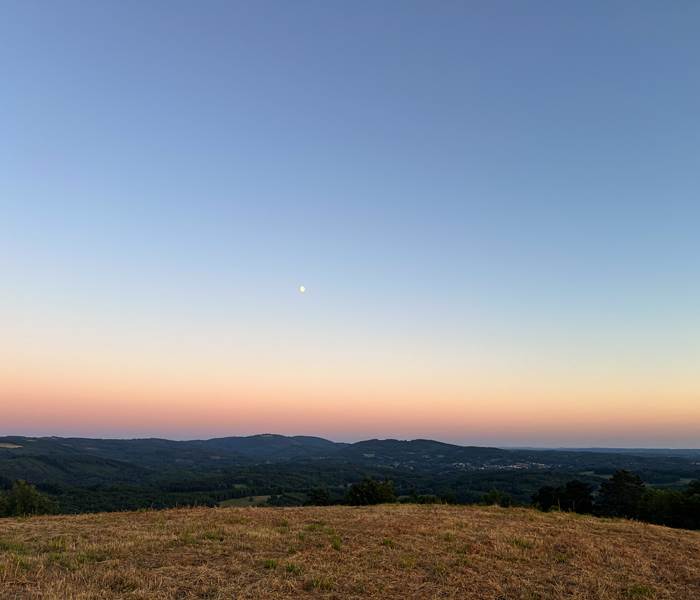 Coucher de soleil sur le Puy du Mas