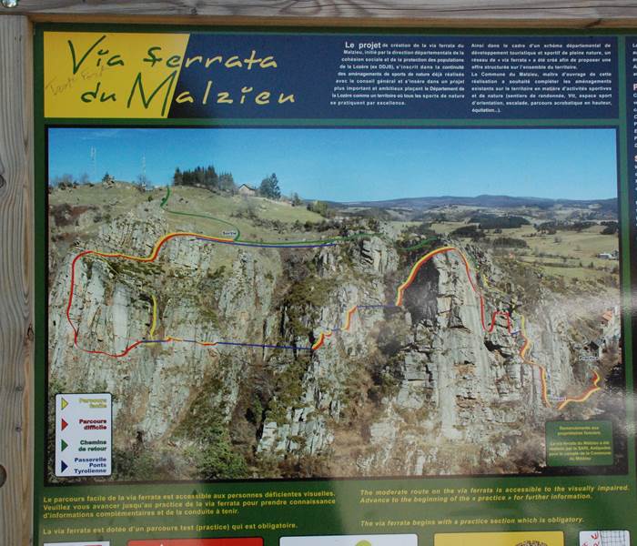 Les Chalets de la Margeride: Parcours via ferrata