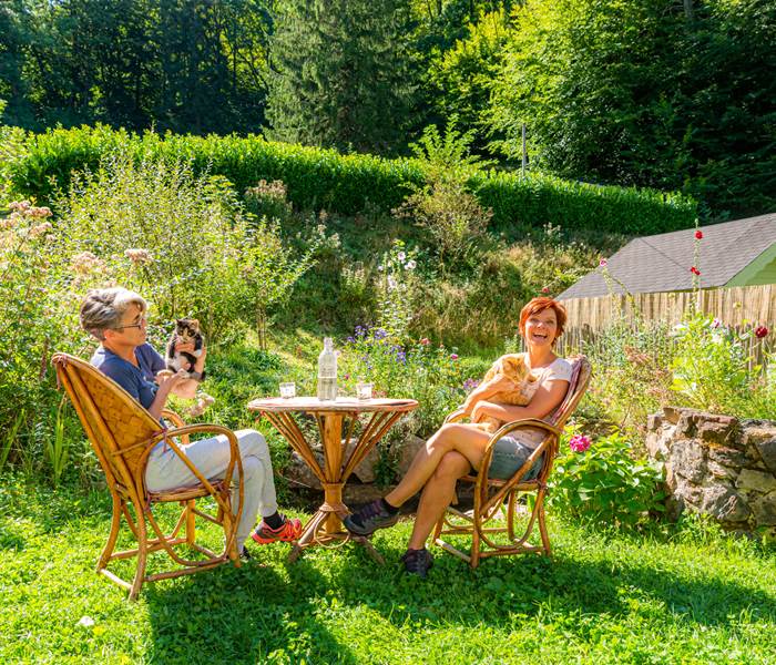Sandrine & Anne-So', accompagnées de Sissi et Yoyo