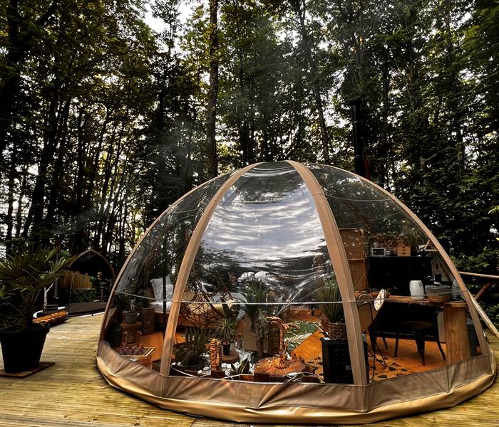 Bulle nuit sous les étoiles