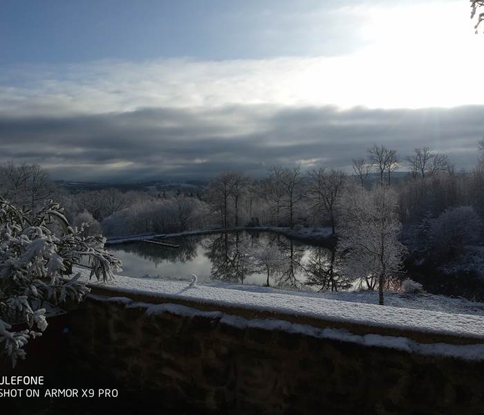 les bois de saint Auvent l'étang vue terrasse
