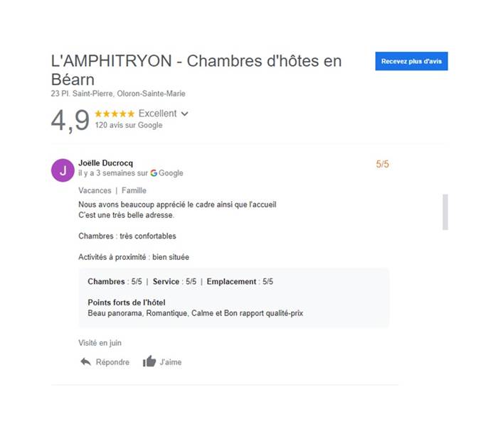 Chambres d'hôtes l'Amphitryon - Très bon rapport Qualité/Prix, chambres spacieuses et confortables
