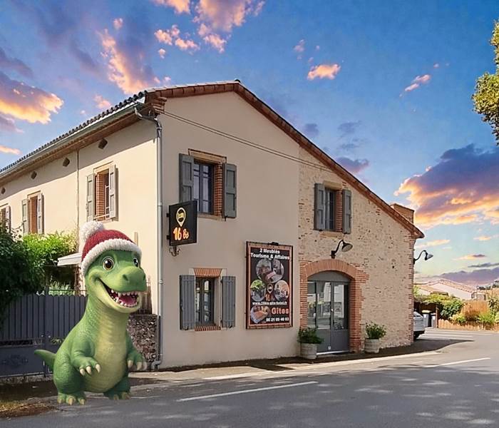 Les dinosaures se posent au 16 Bis gite-hotel