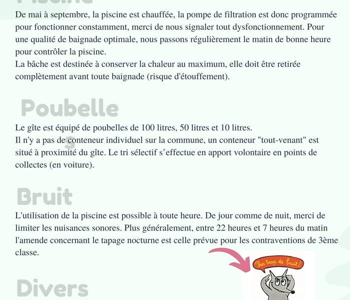 Informations pratiques avant l'arrivée