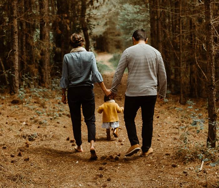 Un moment en famille dans la forêt des Vosges