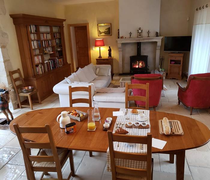 Petit déjeuner au coin du feu