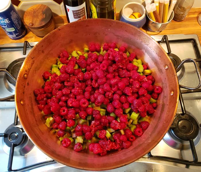Confiture Framboises Rhubarbe
