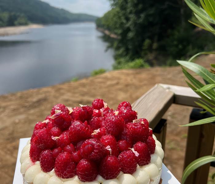 Tarte aux framboises - Maison Borzeix Besse