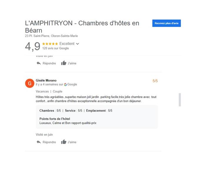 Chambres d'hôtes l'Amphitryon - Luxueux, chambre tout confort, joli jardin, très bon rapport Qualité/Prix
