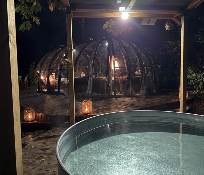 bain nordique privatif pour week-end romantique proche de Lyon