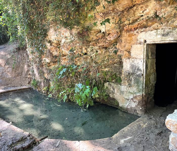 l'entrée de la grotte
