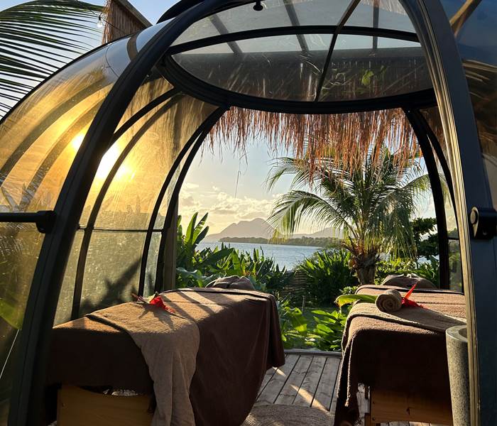 Vue mer depuis le spa