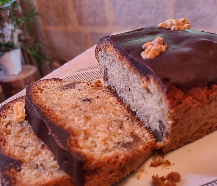 Cake aux noix et au chocolat des Dépendances du Château