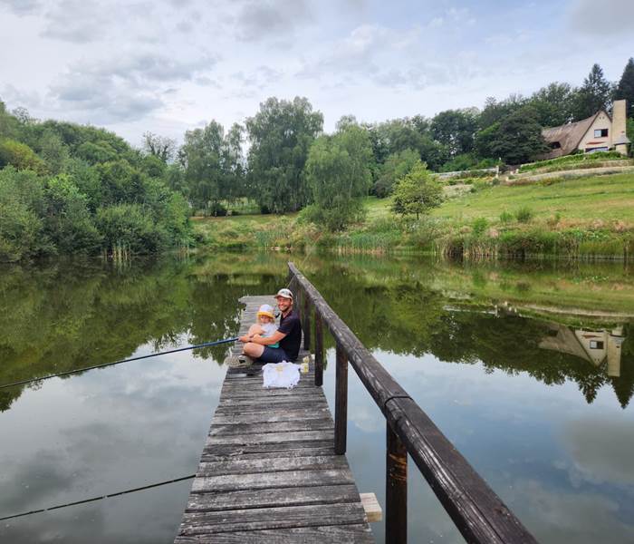 pêche en famille les bois de saint Auvent