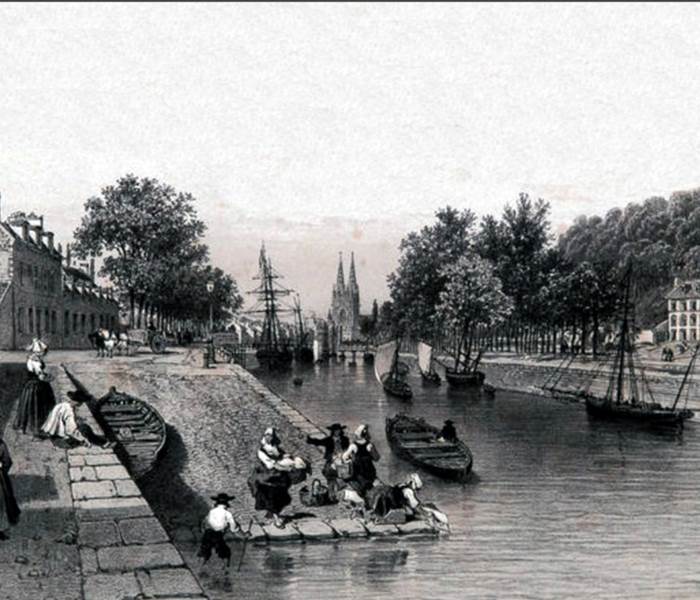 Port de Quimper au XIXème
