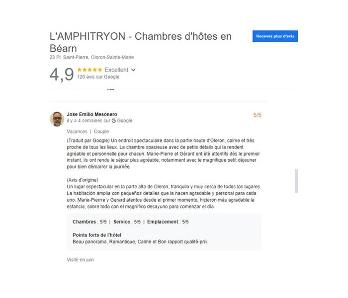 Chambres d'hôtes l'Amphitryon - chambres agréables, magnifique petit-déjeuner