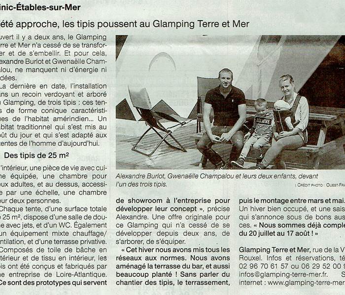 Article Ouest France du 24.05.2019
