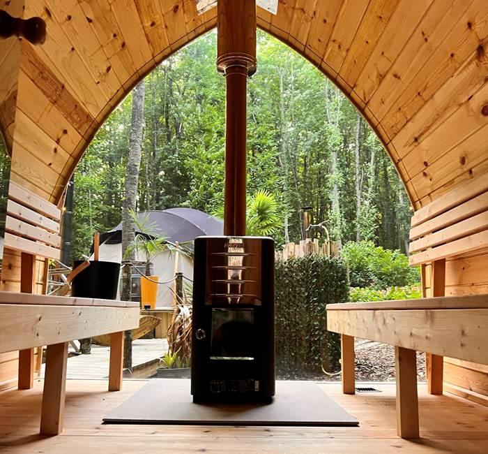 Sauna au feu de bois