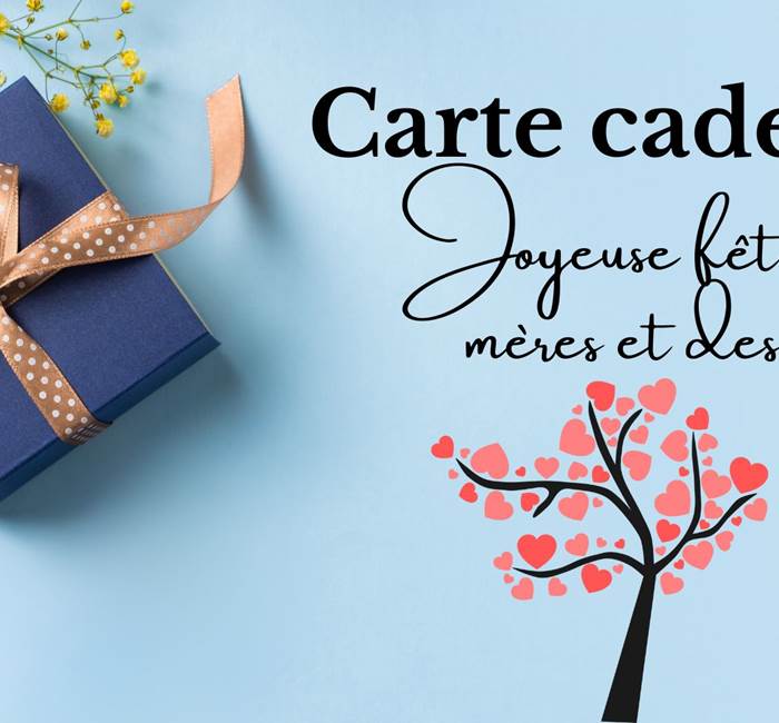 Carte cadeau fête des mères et fête des pères