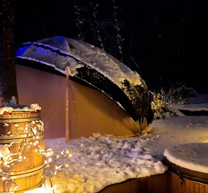 Bulle sous la neige