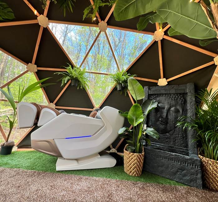 Dôme tropical sensoriel fauteuil massant