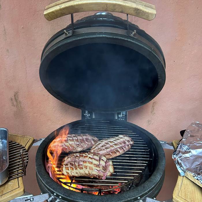 En plat : du magret grillé au barbecue