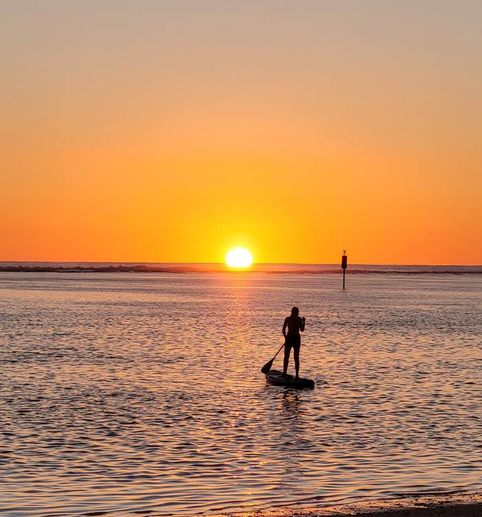 coucher de soleil à Trou d'eau