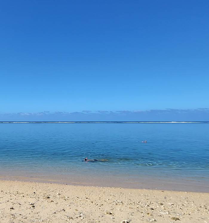 plage de trou d'eau au réveil