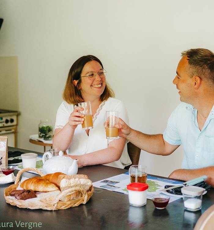 petit déjeuner en amoureux Crédit photo : Laura Vergne