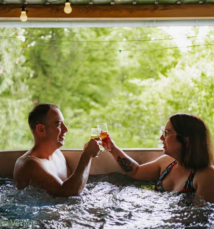 Espace bien-être : idéal pour profiter en amoureux . Crédit photo : Laura Vergne