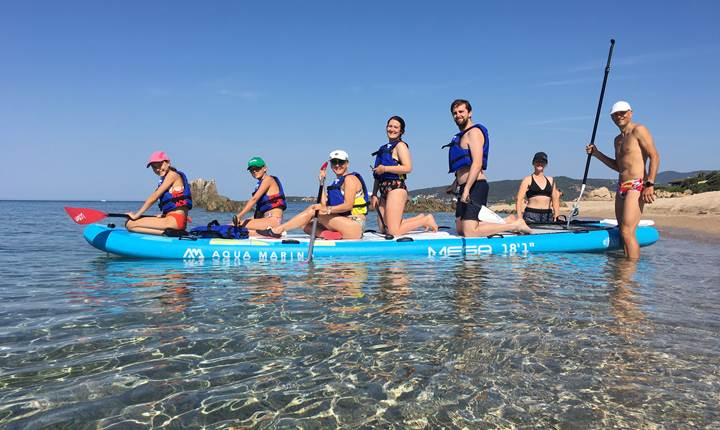 Abbartello kayak paddle Corse départ randonnée planche à pagaie