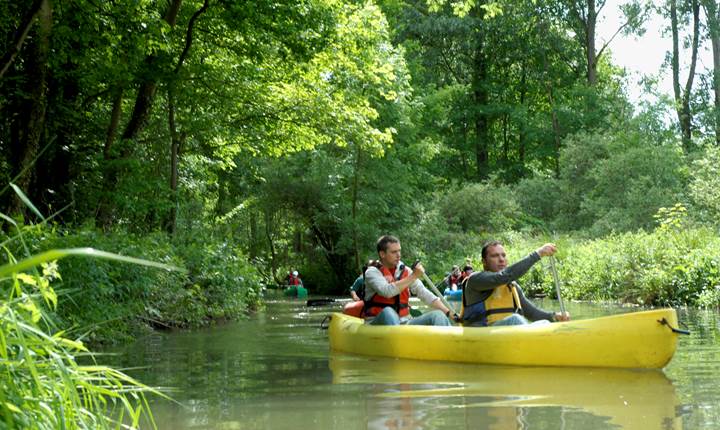 canoe sur l'Omignon à Vermand