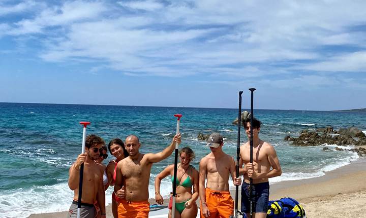 Abbartello kayak paddle Corse départ big sup