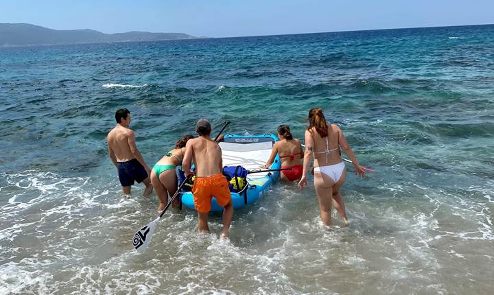 Abbartello kayak paddle Corse randonnée planche à pagaie