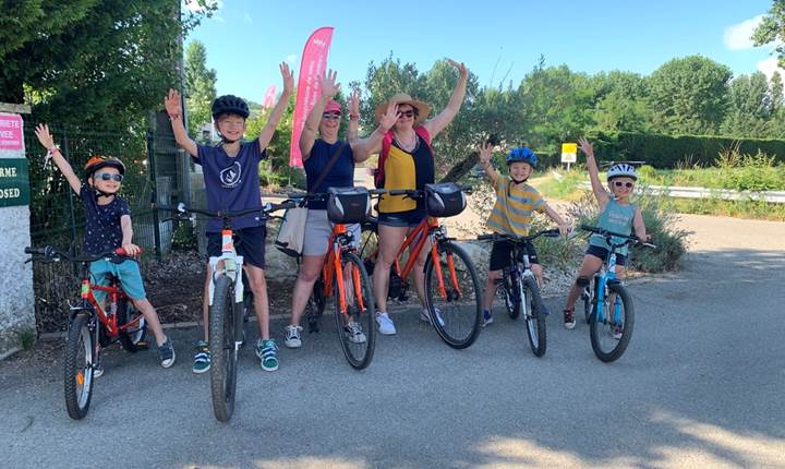 Vélo famille Via Rhona Condrieu