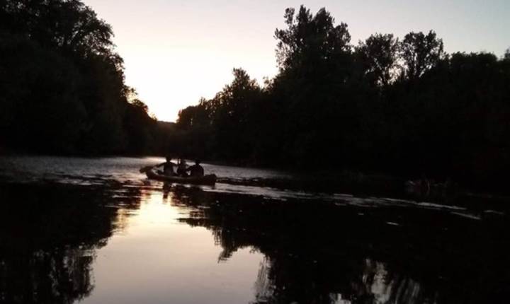 coucher de soleil sur la vézère