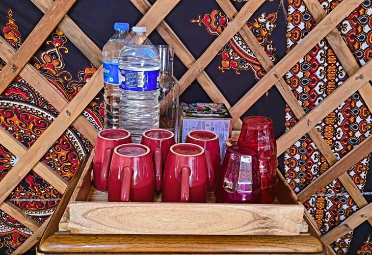 Coin boisson et infusion de la Grande Yourte