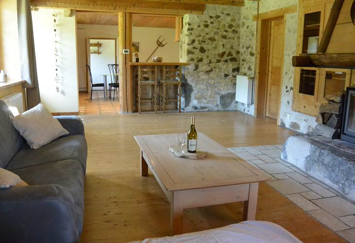 Gîte Tré le grenier - charmant gîte - Gîte le Grand - pour 6 personnes - salon