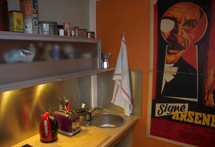 Studio vue de la kitchenette