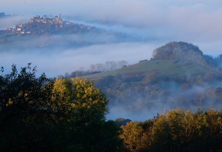 Vue sur Turenne depuis la maison des etoiles