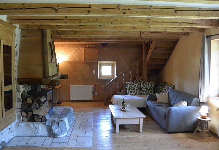 Gîte Tré le grenier - charmant gîte - Gîte le Grand - pour 6 personnes - salon