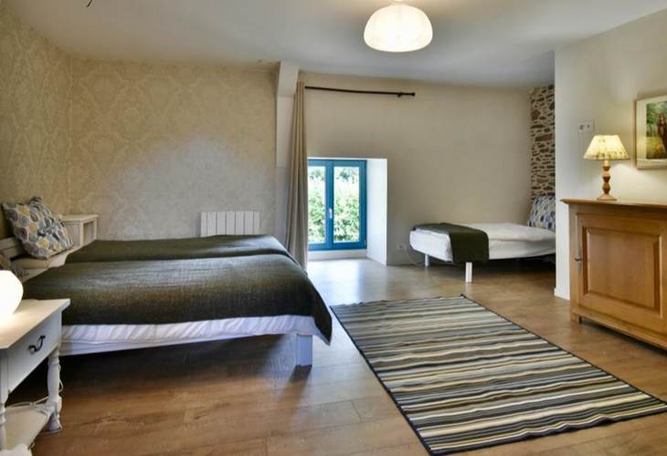 Chambre bleue-jaune
