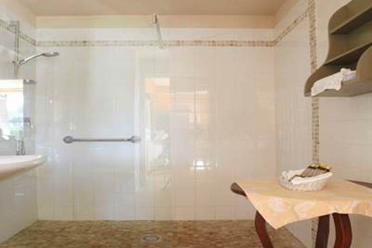 salle de bains avec douche