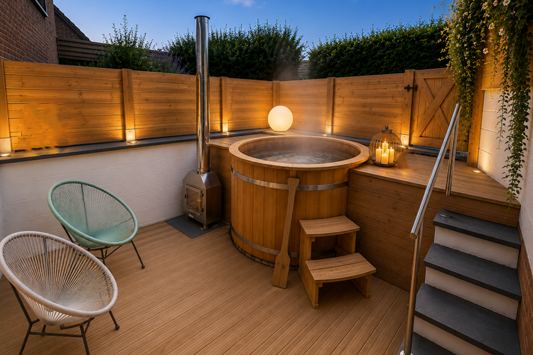 Bain nordique fumant