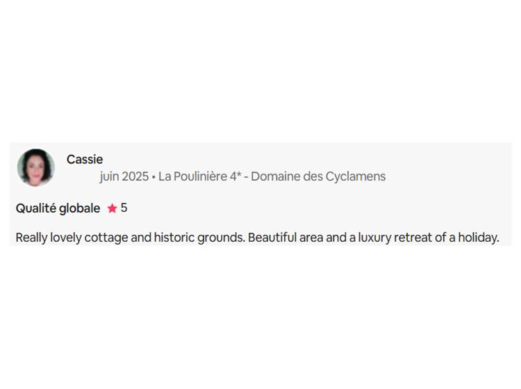 Avis La Pouliniere Domaine des Cyclamens