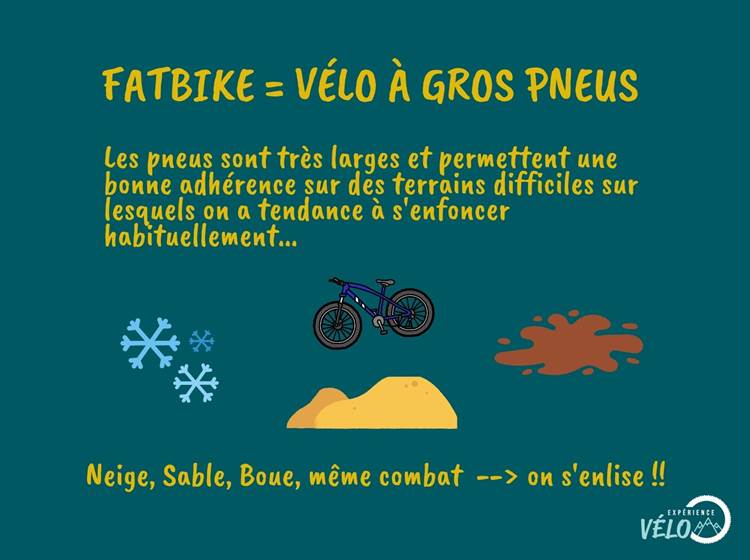 Le fatbike est un vélo à gros pneus