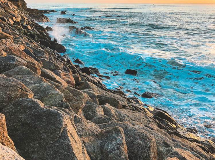 La corniche de Bénodet au coucher du soleil