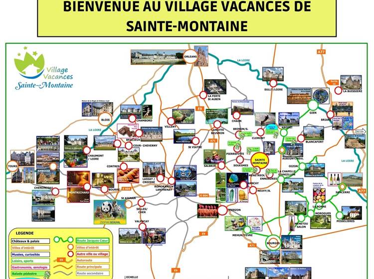 Carte touristique activités Sologne