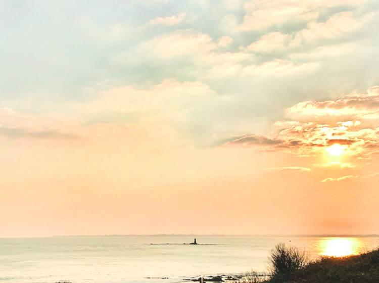 Coucher de soleil sur la Pointe Saint-Gilles Bénodet
