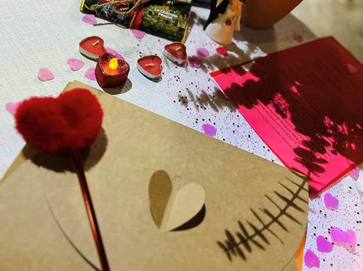 décorations saint-valentin au château féodal de la roche-en-ardenne